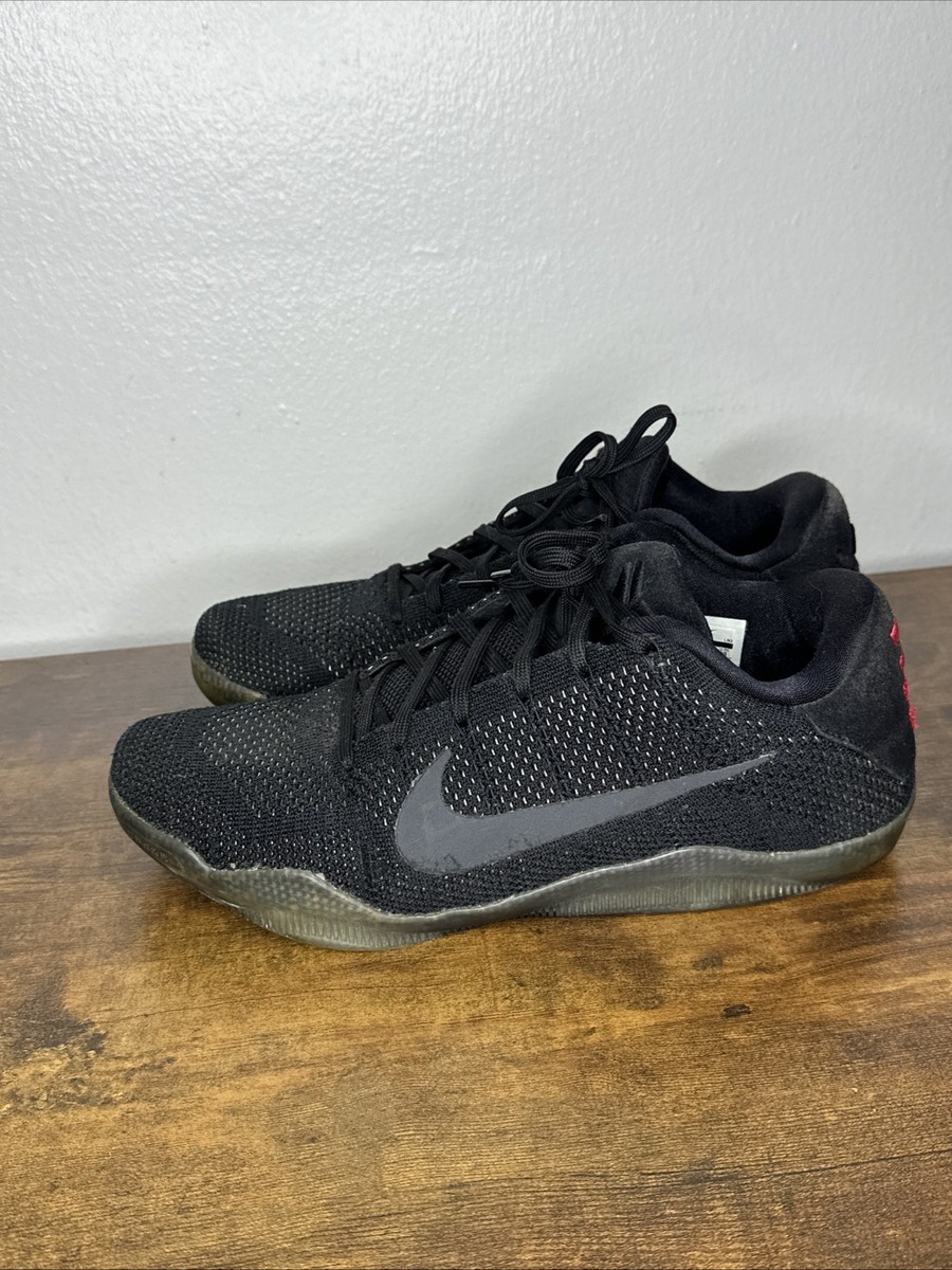 Size 11 Nike Kobe 11 Elite Low Black Space 2016 Basketball Shoes