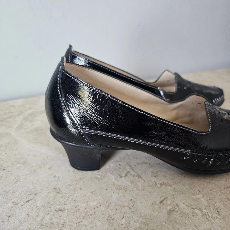 Zapatos sin cordones SAS Sonyo zapatos cómodos zapatos de salón para mujer 7,5 W charol negro Foto 2 de 4