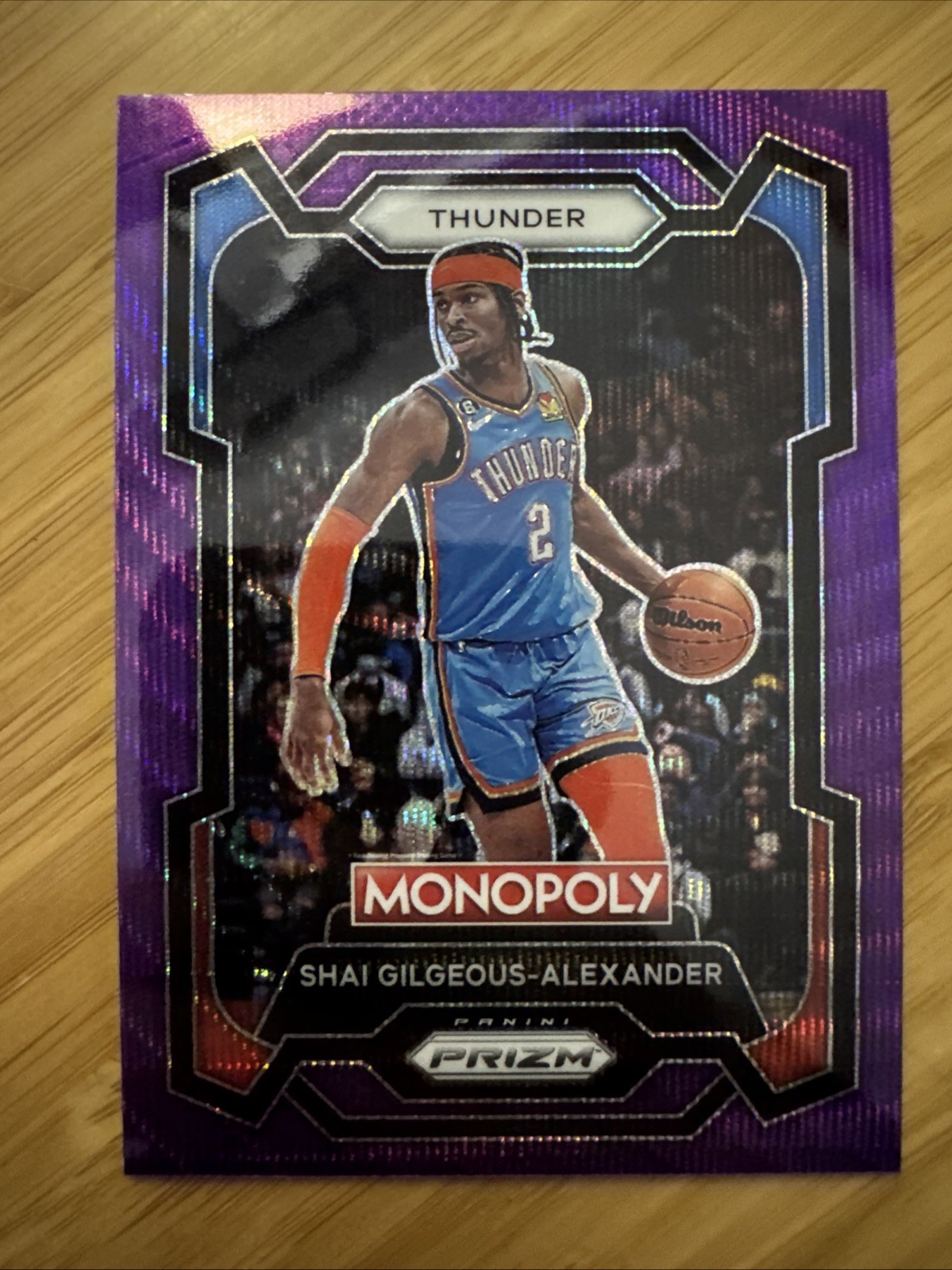 Shai Gilgeous-Alexander 2023-24 Panini Prizm Monopoly - Purple Wave Prizm #61