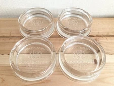 Suntory Old Whisky 4-Piece Glass Ashtray Set - Used Great Condition