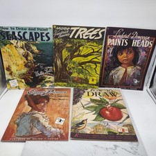 LOT OF 5 Vintage Walter T. Foster Art Instruction Books Painting Guides How To