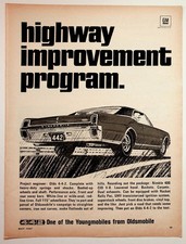 1967 Oldsmobile 442 Highway Improvement Program Vintage Magazine Print Ad