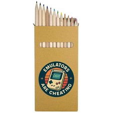 12 x 'Emulators Are Cheating' Long Colour Pencils PE00077639