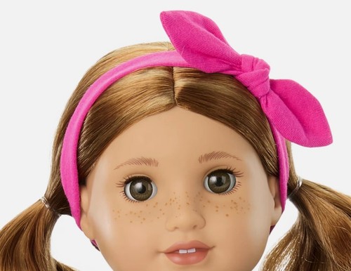 American Girl a pink bow headband for 18'' doll Lila's Horseback Riding Outfit