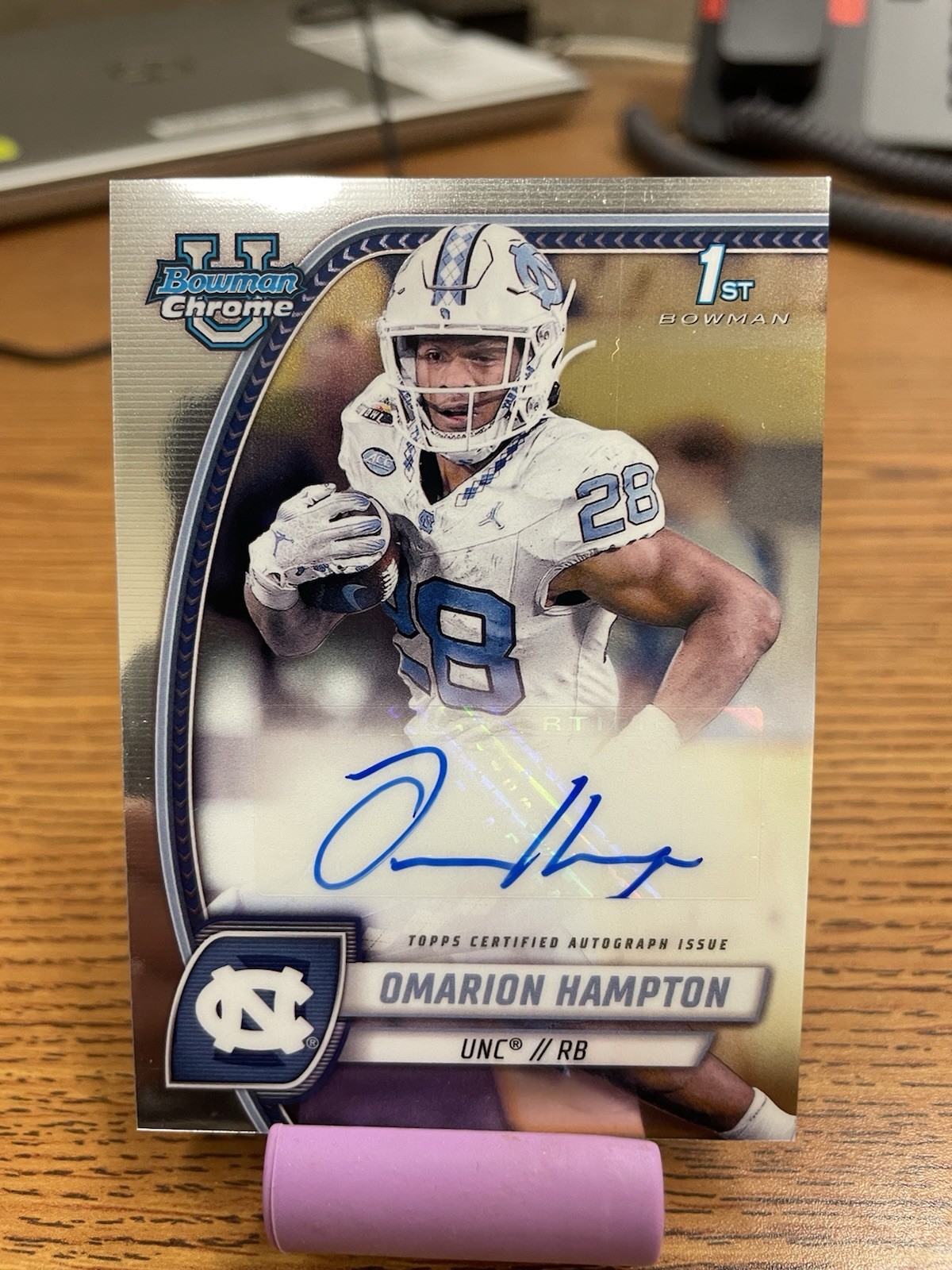 2024 Bowman U Chrome • OMARION HAMPTON 1st Chrome Auto (RC) UNC / Chargers