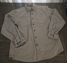 Ridgecut Toughwear Button Down Workwear Shirt Brown Size M