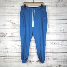 Figs Zamora Womens Size Large Joggers Technical Scrub Pants Blue W18SW2005