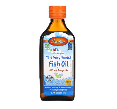 Carlson, Kid s Norwegian, feines Fischöl für Kinder, Orangengeschmack, 200 ml