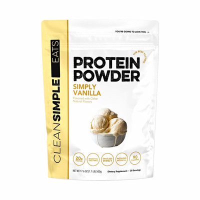 Clean Simple Eats Grass-Fed Whey Protein Powder Simply Vanilla 17.6 oz