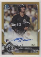 2018 Bowman Chrome Rookie Gold Refractor 19/50 Nick Delmonico Nicky Auto 4x4