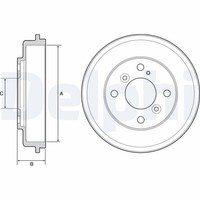 2X Bremstrommel Delphi BF525 FüR Ford CCN CB1 Fiesta 6 Van Ecoboost Sport LPG