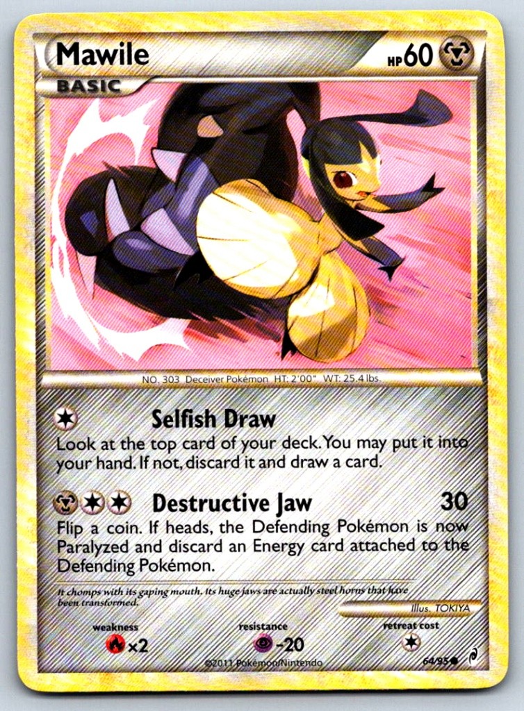 Mawile - Call of Legends 64/95 Vintage Pokemon Card LP