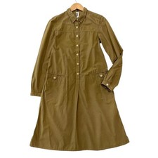 MARGARET HOWELL MHL. Cotton Shirt Dress Size 2 Japanese Natural Style