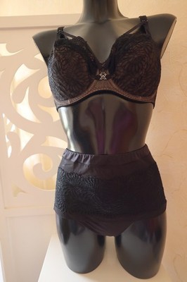 Prima Donna Sophora Schwarz BH 75 E/38 75 F/40 85 D Cup + Hipster Größe 42  NEU