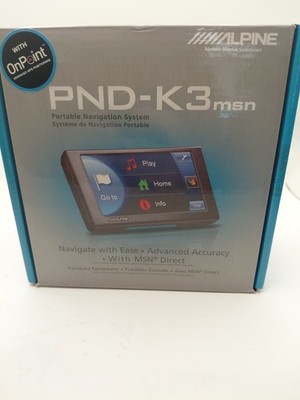 Alpine Electronics PND-K3 MSN Direct Portable Navigation System GPS 
