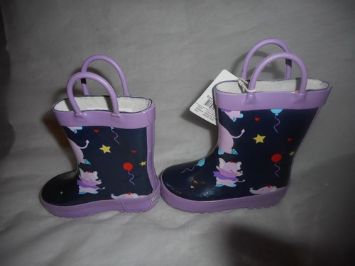 Stivali da pioggia Mucky Wear per bambini in gomma viola multi 5T US TODDLER - Foto 2 di 11