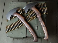 Set of 2 CUSTOM HANDMADE 15" REPLICA WINKLER RnD Tomahawk HUNTING/THROWING AXE