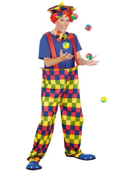 Karierter Clown - Clown KostüM FüR Fasching Halloween - Lustiges Set Aus MüTze,-image