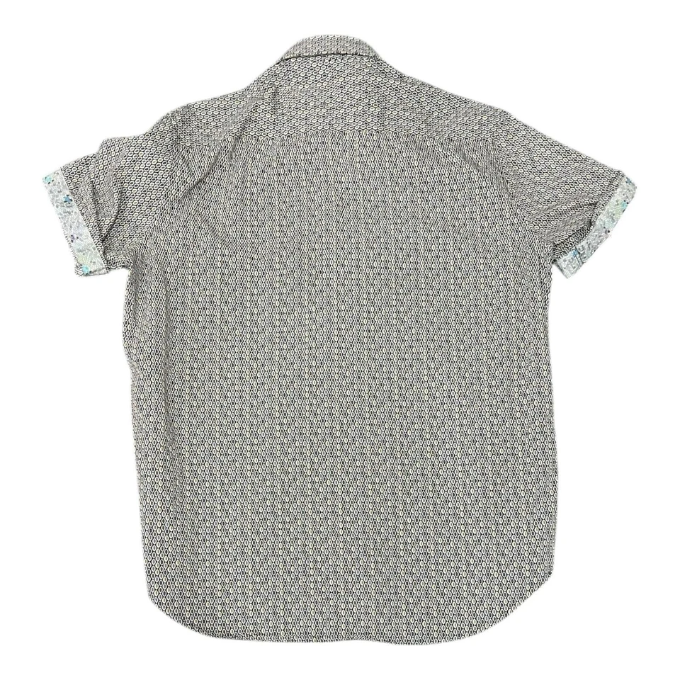 Robert Graham Button Down Shirt Short Sleeve Patterned Designer Size M Summer - Image 2 of 4