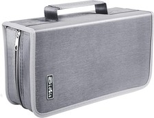 DVD Case, 128 Capacity CD/DVD Case Wallet Binder Storage Holder Booklet for Car 