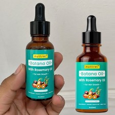 Hair Serum Batana, Castor, Argan Rosemary Oil Blend For Thicker, Stronger Hair
