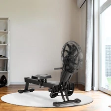 Foldable Rowing Machine, Air Rower with Digital Monitor for Home Use