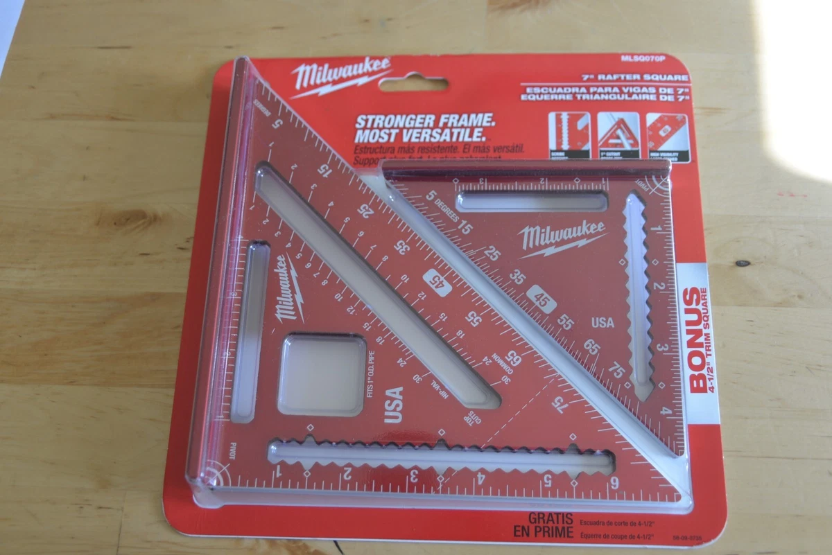 Milwaukee 7 in. Rafter Square and 4 1 2 in. Trim Square Set MLSQ070