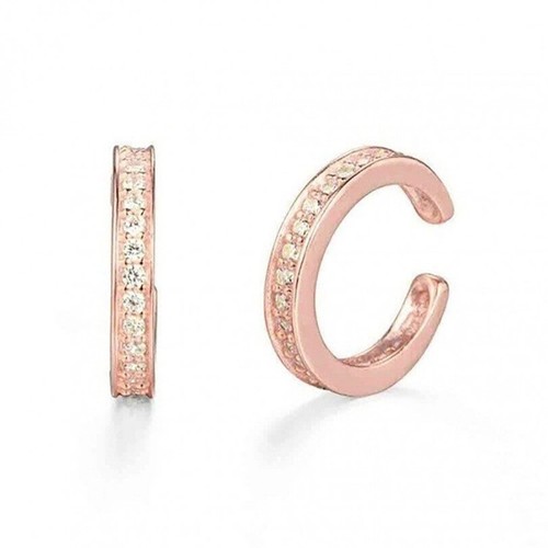 1Pc Ear Cuff Minimalist Non Pierced CZ Conch Fashion Rose Gold Silver - Picture 9 of 10