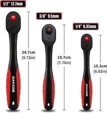 DAKCOS Ratchet handle 3 set (offset type), insertion angle