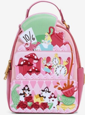 Loungefly Alice Wonderland Tea Cake TEA TIME Pink Mini 