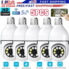 1080P E27 Light Bulb Security Camera Wireless WiFi Night Vision Camera Home 360°