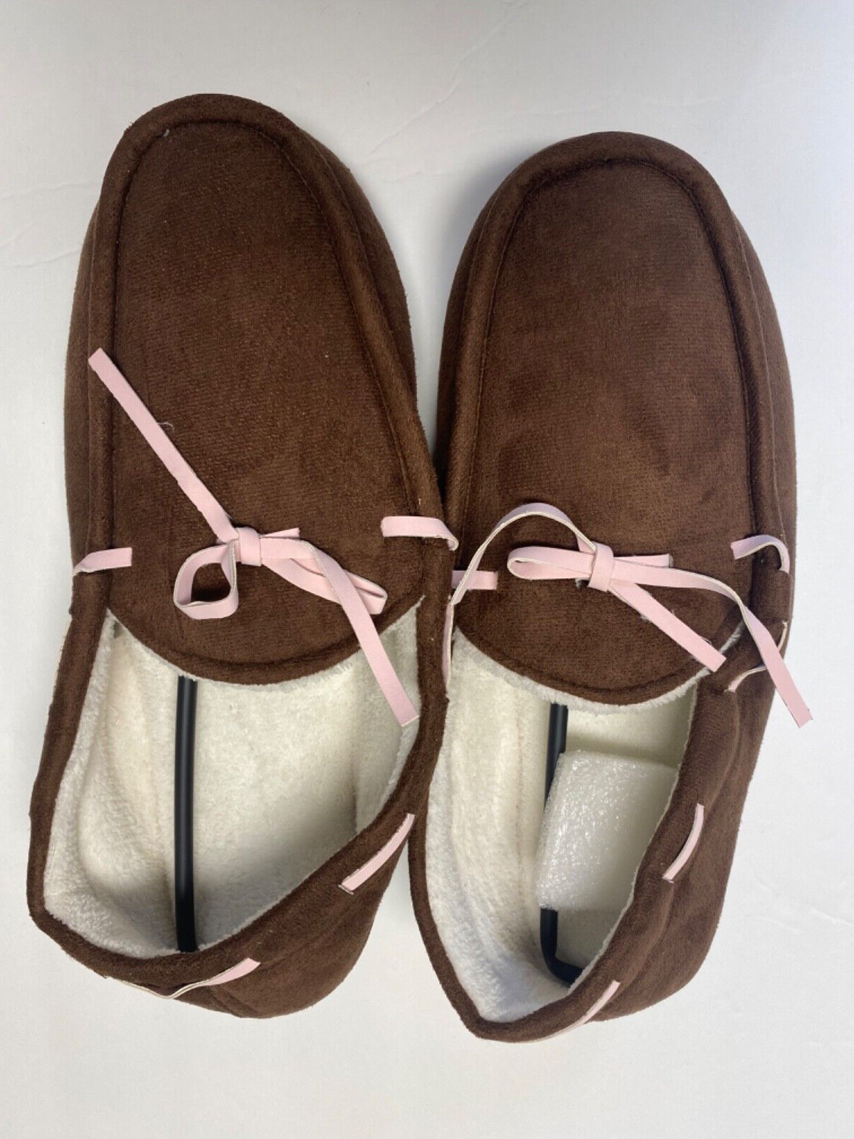 PANTOFOLA D’ORO Ciabatte mocassino donna G Coast marrone rosa foderate in pelliccia sintetica taglia Lrg