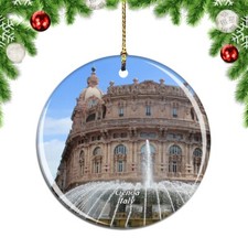 Italy Square Genoa Christmas ornament city travel souvenir