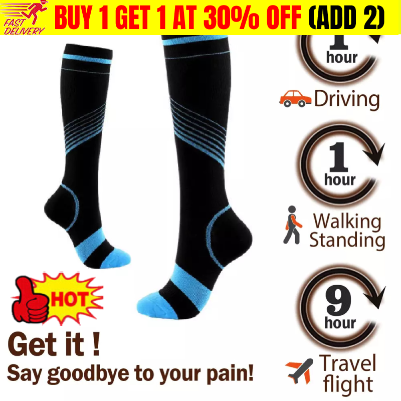 Compression Socks For Men & Women Varicose Veins Anti-Fatigue Flight Running HOT-image