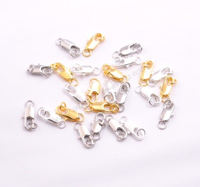 10Sets Crystal Rhinestone Pearl Flower Box Clasp for Bracelets Necklace 11MM