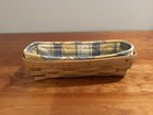 Longaberger basket biscuit pens 2007 in excellent condition blue yellow plaid