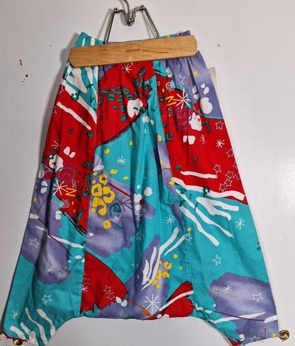 NWT VTG 80s Abstract Funky Print Baggy Kids Harem Pants Baggy Girls 6 - Picture 4 of 8