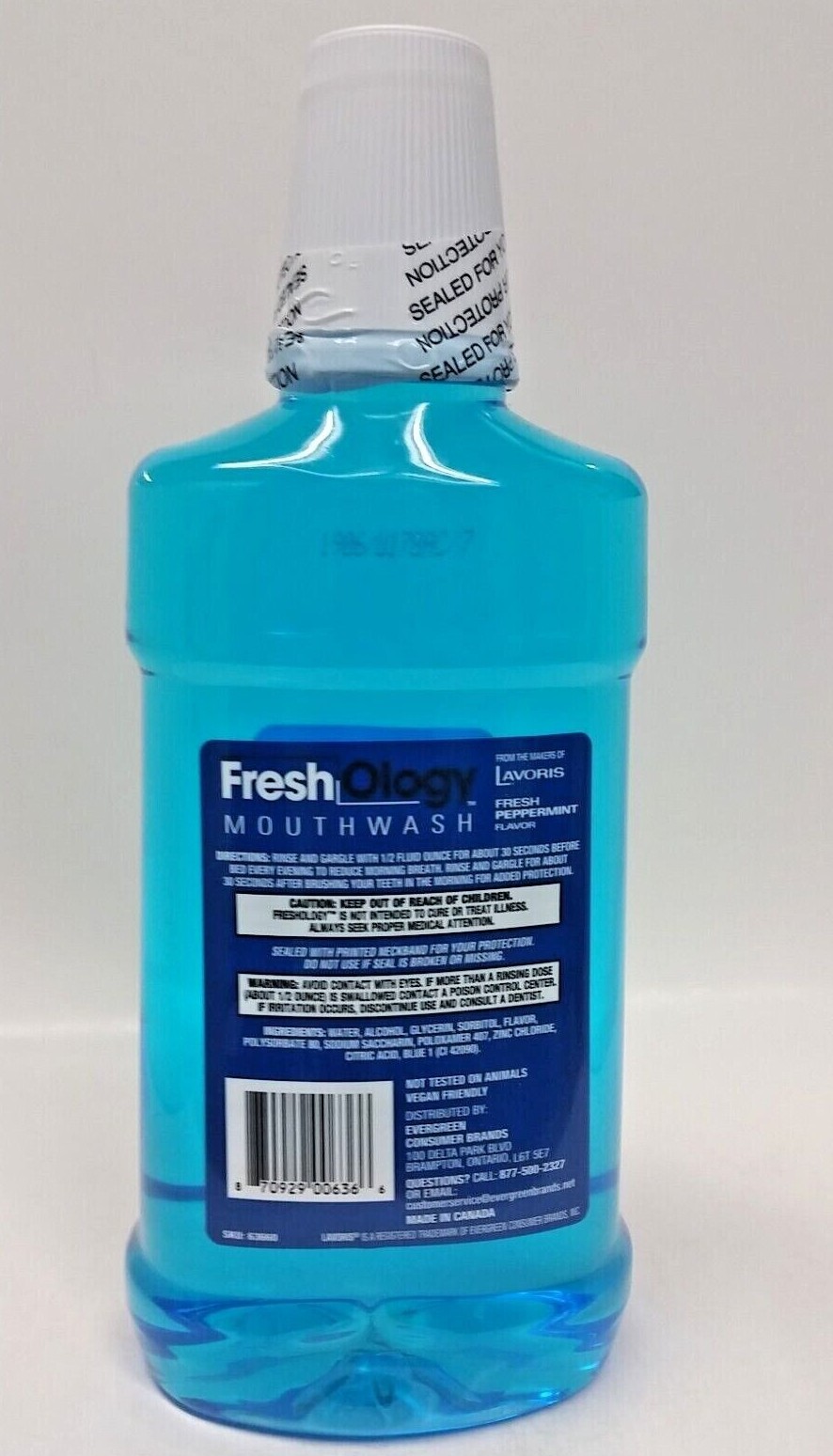 (4) Freshology Lavoris Fresh Breath Mouthwash Fresh Peppermint Mouth