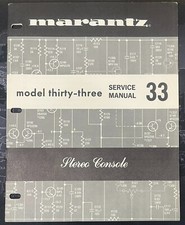 Marantz 33 Service Manual w/Blueprint Schematic - NOT A COPY