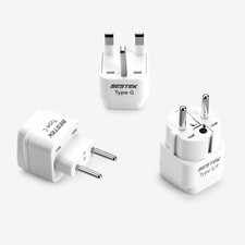 BESTEK European Travel Plug Adapter Set, Grounded Universal Power Plug Adapter