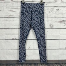 Zyia Light N Tight Leggings Womens 2 Blue Pockets High Rise LNT Compression