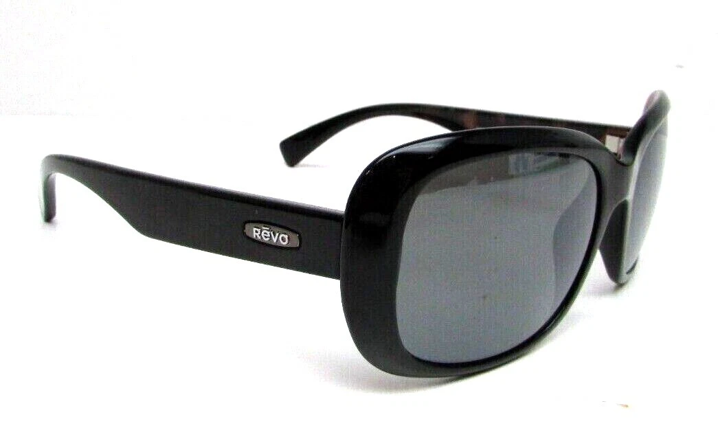 Revo POLARIZED Sunglasses RE 1039 01 PAXTON Shiny Black Tort