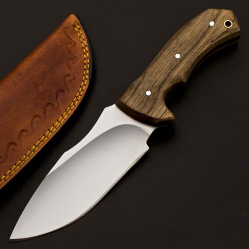 RaB Custom Handmade Full Tang D2 Tool Steel Skinning ,EDC Knife W/Leather Sheath - Picture 2 of 6