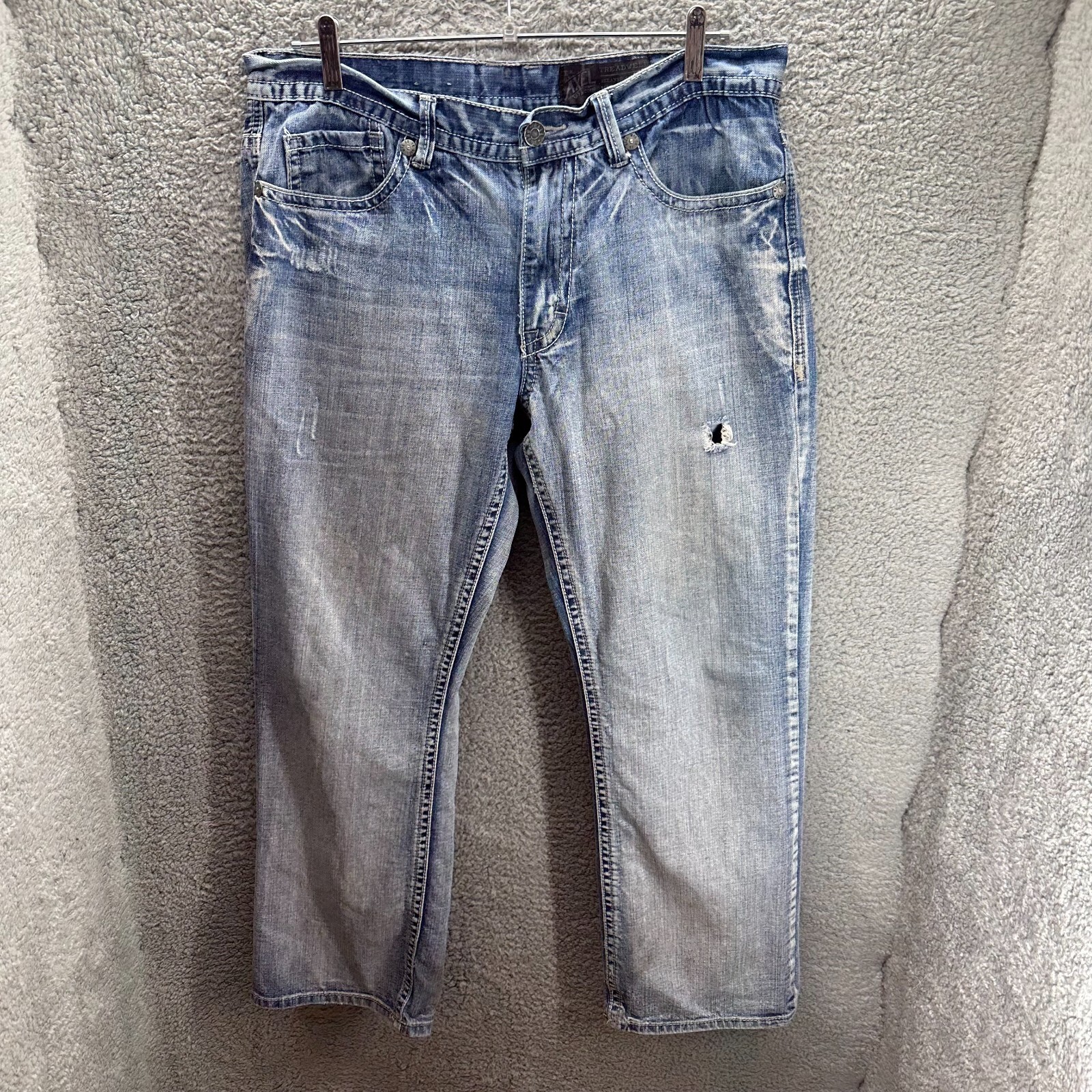 TK Axel Treadwell Relaxed Straight Leg Mens 34x30 Blue Medium Wash