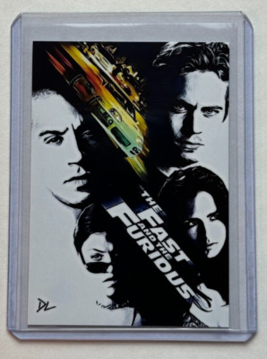The Fast And The Furious Artist Signed Paul Walker-Vin Diesel Trading Card 6/10