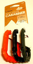 New Causa 3 Color Pack Utility Carabiner Notched Clip Back Packing Hiking Gear