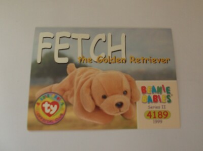 Ty Beanie Babies Official Club ''FETCH THE GOLDEN RETRIEVER'' #170 Sammelkarte