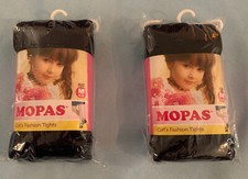 Mopas Girl  s Fashion Winter Black Tights, Size M 4-6, 2 Pack
