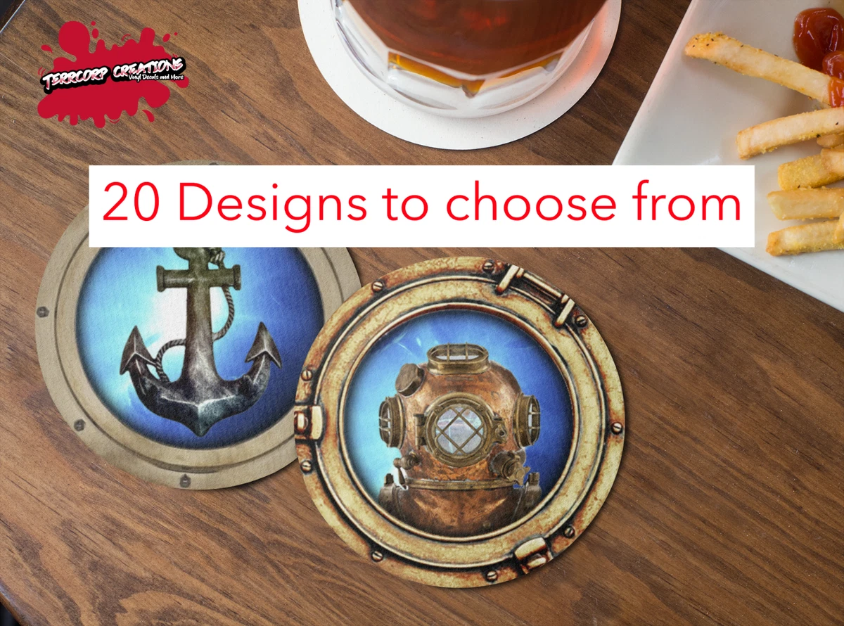 Nautical drink coasters top