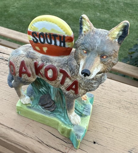 Vintage South Dakota State Series Alpha Buck Mini Decanter Porcelain empty - Picture 2 of 5
